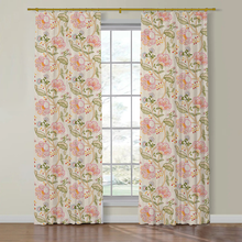 Load image into Gallery viewer, Set of Two Made to Order Schumacher Full Bloom Embroidery Side Drapery Panels