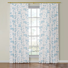 Load image into Gallery viewer, Set of Two Made to Order Schumacher Toile De La Prairie Side Drapery Panels