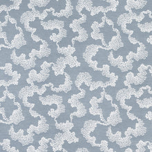 Load image into Gallery viewer, Steel Blue Ivory Abstract Woven Upholstery Fabric / Water