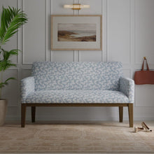 Load image into Gallery viewer, Steel Blue Ivory Abstract Woven Upholstery Fabric / Water