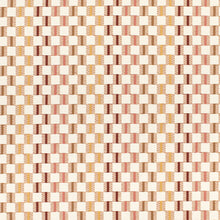 Load image into Gallery viewer, Ivory Mustard Gold Rusty Brown Mauve Embroidered Geometric Drapery Fabric
