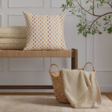 Load image into Gallery viewer, Ivory Mustard Gold Rusty Brown Mauve Embroidered Geometric Drapery Fabric