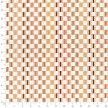 Load image into Gallery viewer, Ivory Mustard Gold Rusty Brown Mauve Embroidered Geometric Drapery Fabric