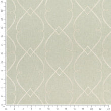 Load image into Gallery viewer, Seafoam Green Ivory Trellis Drapery Fabric / Celadon