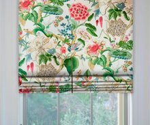 Load image into Gallery viewer,  Thibaut Hill Garden Roman Shade