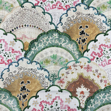 Load image into Gallery viewer, Ivory Pink Green Brown Teal Upholstery Drapery Fabric MGF