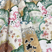 Load image into Gallery viewer, Ivory Pink Green Brown Teal Upholstery Drapery Fabric MGF