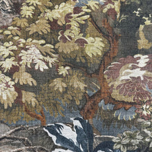 Load image into Gallery viewer, Linen Blend Floral Green Blue Brown Tapestry Upholstery DraperyFabric MGF