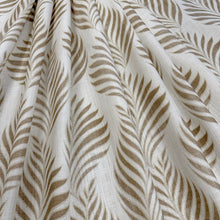 Load image into Gallery viewer, Cream Cotton Beige Botanical Fern Upholstery Drapery Fabric MGF