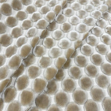 Load image into Gallery viewer, Beige Tan Circle Geometric Cut Velvet Upholstery Fabric MGF