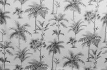 Load image into Gallery viewer, Ivory Green Aqua Blue Grey Floral Tropical Upholstery Drapery Fabric MGF