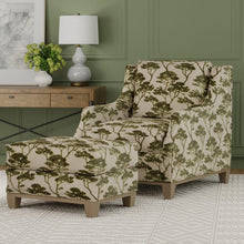 Load image into Gallery viewer, Taupe Olive Green Botanical Tree Cut Velvet Upholstery Fabric