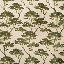 Load image into Gallery viewer, Taupe Olive Green Botanical Tree Cut Velvet Upholstery Fabric