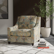 Load image into Gallery viewer, Mustard Gold Teal Green Red Orange Distressed Softened Tapstry Upholstery Drapery Fabruc