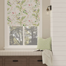 Load image into Gallery viewer, Cotton White Green Pink Yellow Red Floral Bird Chintz Upholstery Drapery Fabric