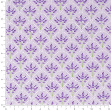 Load image into Gallery viewer, Cotton Lilac Purple Green Floral Upholstery Drapery Fabric