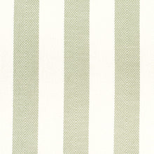 Load image into Gallery viewer, InsideOut Indoor Outdoor Performance Seafoam Green Cream Herringbone Stripe Upholstery Fabric