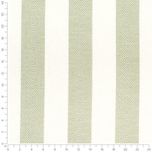 Load image into Gallery viewer, InsideOut Indoor Outdoor Performance Seafoam Green Cream Herringbone Stripe Upholstery Fabric