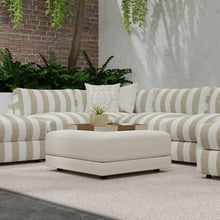 Load image into Gallery viewer, InsideOut Indoor Outdoor Performance Rattan Taupe Cream Herringbone Stripe Upholstery Fabric