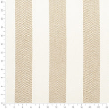 Load image into Gallery viewer, InsideOut Indoor Outdoor Performance Rattan Taupe Cream Herringbone Stripe Upholstery Fabric