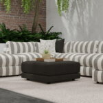 Load image into Gallery viewer, InsideOut Indoor Outdoor Performance Black Cream Herringbone Stripe Upholstery Fabric