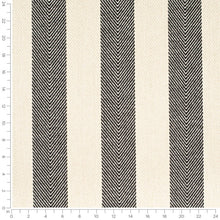 Load image into Gallery viewer, InsideOut Indoor Outdoor Performance Black Cream Herringbone Stripe Upholstery Fabric
