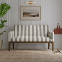 Load image into Gallery viewer, InsideOut Indoor Outdoor Performance Black Cream Herringbone Stripe Upholstery Fabric