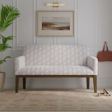 Load image into Gallery viewer, Cotton Green Ivory Purple Trellis Floral Geometric Upholstery Drapery Fabric