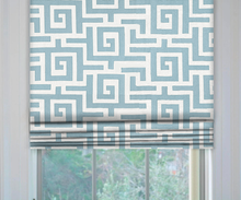 Load image into Gallery viewer, Thibaut Tulum Applique Roman Shade