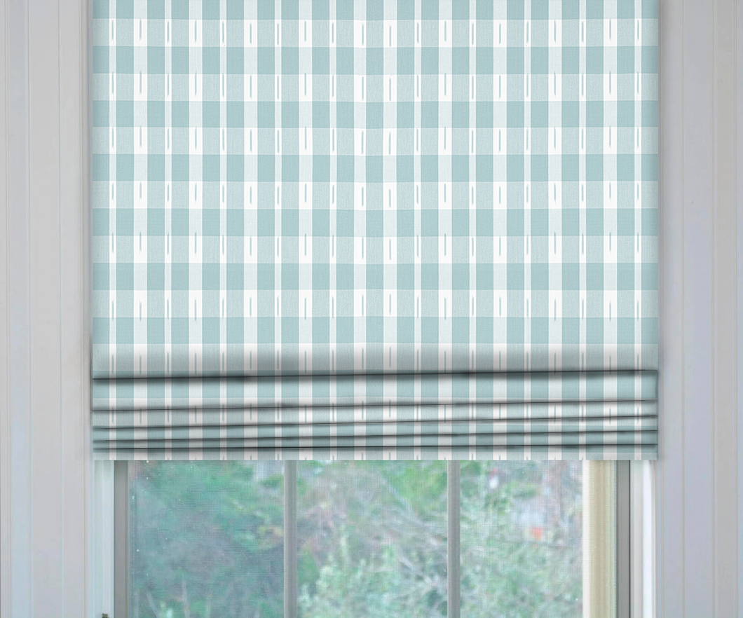 Thibaut Ellastone Check Roman Shade