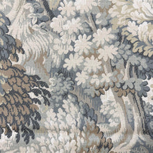 Load image into Gallery viewer, Cotton Teal Green Beige Mustard Brown Botanical Tapestry Upholstery Drapery Fabric MGF