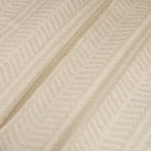 Load image into Gallery viewer, Cream Ivory Tone on Tone Geometric Stripe Upholstery Fabric