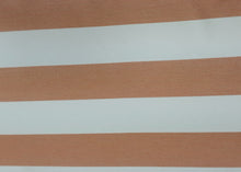 Load image into Gallery viewer, Designer Orange White Stripe Indoor Outdoor Upholstery Fabric