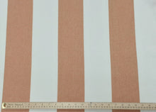 Load image into Gallery viewer, Designer Orange White Stripe Indoor Outdoor Upholstery Fabric