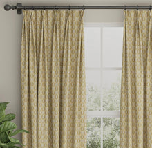 Load image into Gallery viewer, Spanish Made Damask Brocade Mustard Gold White Upholstery Drapery Fabric CF