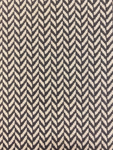 Load image into Gallery viewer, Designer Grey Ivory Herringbone MCM Mid Century Modern Water &amp; Stain Resistant Upholstery Fabric