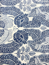 Load image into Gallery viewer, 1.5 Yard Christopher Farr Belle De Nuit Water &amp; Stain Resistant Indigo Navy Blue Linen Upholstery Drapery Fabric STA 4330