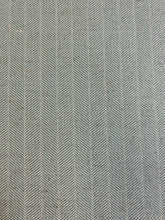 Load image into Gallery viewer, 1.75 Yard Designer Water &amp; Stain Resistant Aqua Blue Speckled Herringbone MCM Mid Century Modern Upholstery Fabric WHS 4224