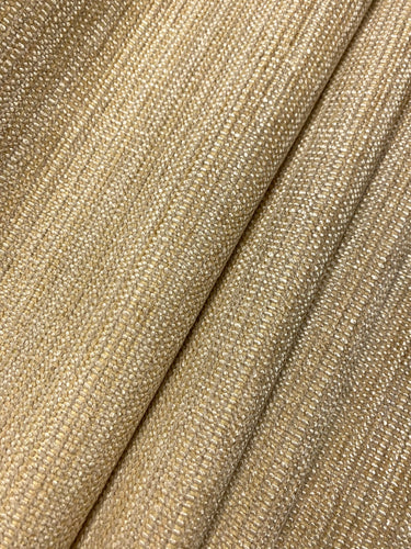 Designer Water & Stain Resistant MCM Mid Century Modern Chenille Wheat Beige Upholstery Fabric WHS 4407