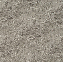 Load image into Gallery viewer, Spanish Made Black Grey White Paisley Upholstery Drapery Fabric CF