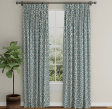 Load image into Gallery viewer, Spanish Made French Navy Blue Brocade Damask Upholstery Drapery Fabric CF