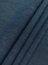 Load image into Gallery viewer, Designer MCM Mid Century Modern Navy Blue Tweed Water &amp; Stain Resistant Upholstery Fabric WHS 4325