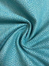 Load image into Gallery viewer, Designer Indoor Outdoor Turquoise Teal Blue Animal Pattern Upholstery Fabric WHS 4417