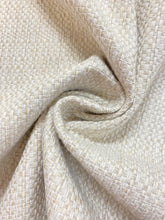 Load image into Gallery viewer, Designer Cream Greige Grey MCM Mid Century Modern Tweed Water &amp; Stain Resistant Upholstery Fabric WHS 4539