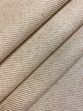 Load image into Gallery viewer, Designer Linen Cream Taupe Stripe Water &amp; Stain Resistant Upholstery Fabric WHS 4523