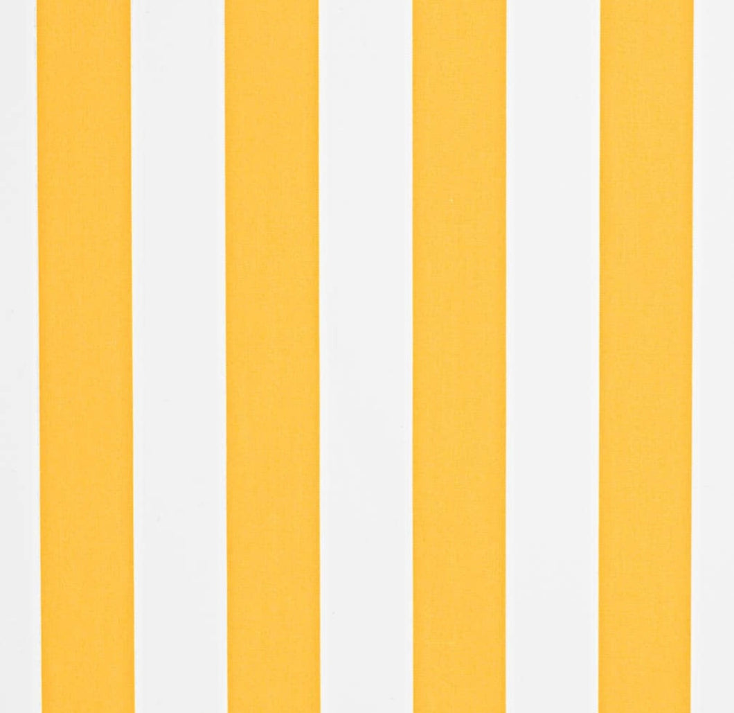 Heavy Duty Outdoor Solution Dyed Acrylic Light Yellow Cream Stripe Upholstery Drapery Fabric CF