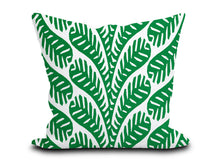 Load image into Gallery viewer, Custom Pillow Cover in Thibaut Ginger Emerald Green  - One Side