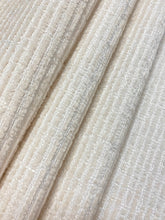 Load image into Gallery viewer, 1.5 Yard of Designer Cream Nubby Chenille Indoor Outdoor Water &amp; Stain Resistant Upholstery Fabric WHS 4351