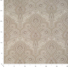 Load image into Gallery viewer, Spanish Made Damask Brocade Taupe Beige White Upholstery Drapery Fabric CF