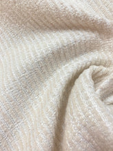 Load image into Gallery viewer, 1.5 Yard of Designer Cream Nubby Chenille Indoor Outdoor Water &amp; Stain Resistant Upholstery Fabric WHS 4351